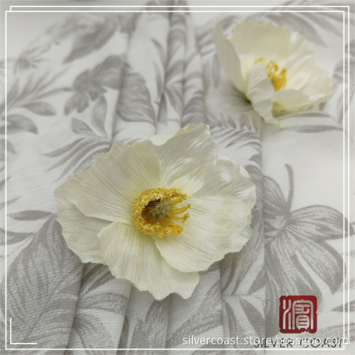 Polyster Rayon Blend T/R Slub Ghost Voile Ploth
